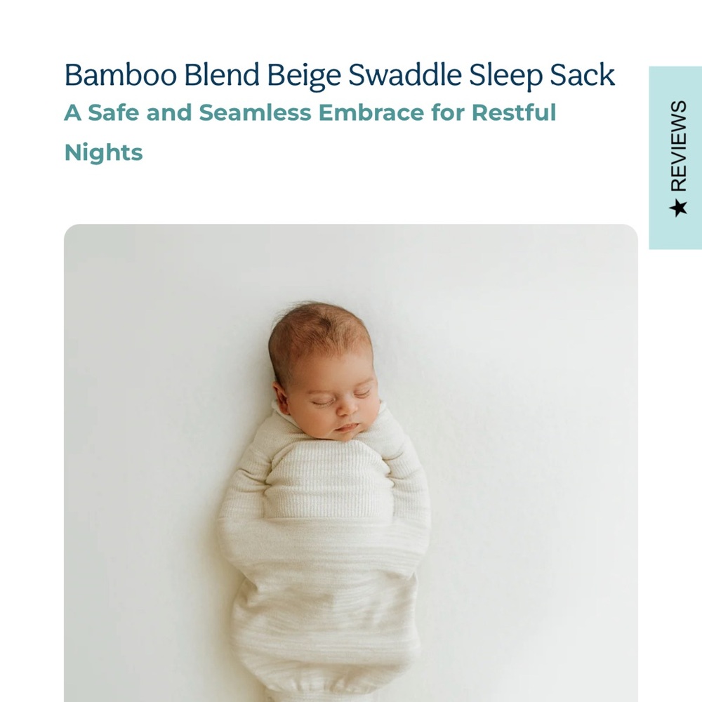 Bamboo Blend Beige Swaddle Sleep Sack
